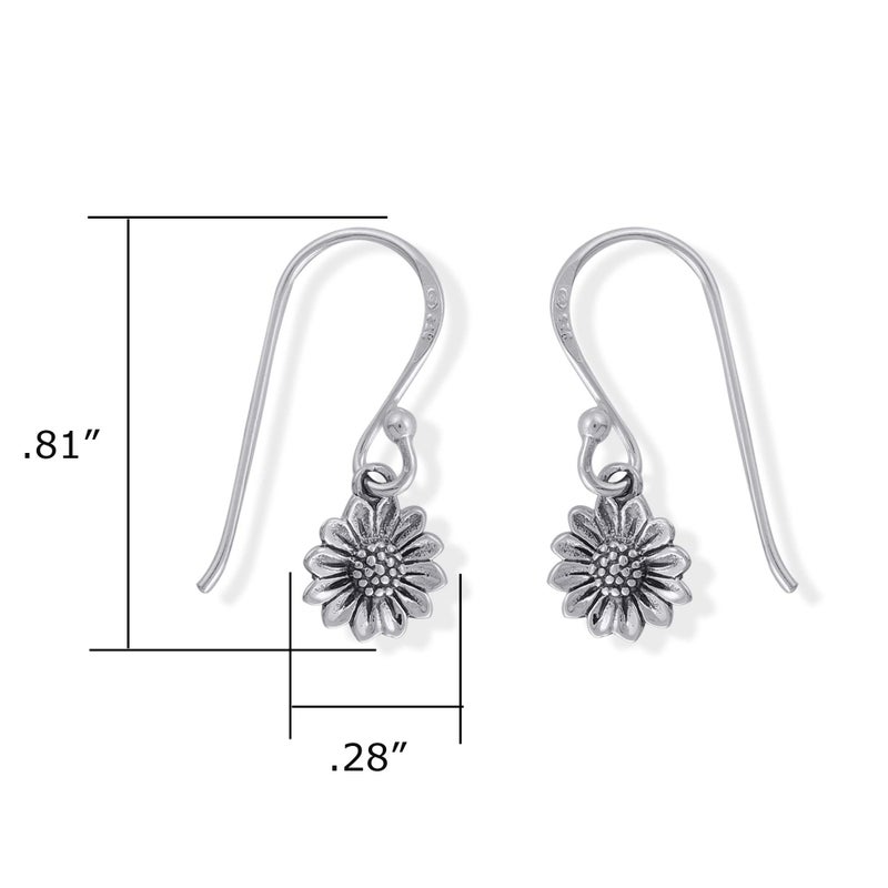 Boma Jewelry Sterling Silver Sunflower Dangle Earrings - Image 5